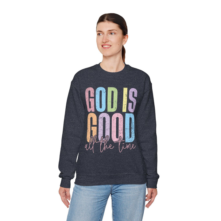 Inspirational God is Good Sweatshirt, Religious Crewneck, Faith-Based Apparel, Comfortable Casual Wear, Church Gift, Positive Vibes