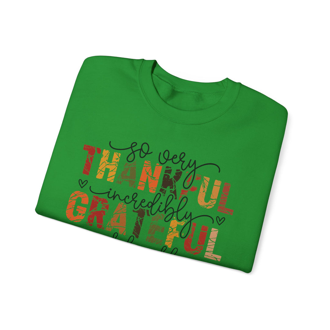 Thankful Grateful Blessed Sweatshirt | Cozy Fall Crewneck | Perfect Gift for Thanksgiving, Family Gatherings, Daily Comfort, Holiday Wear