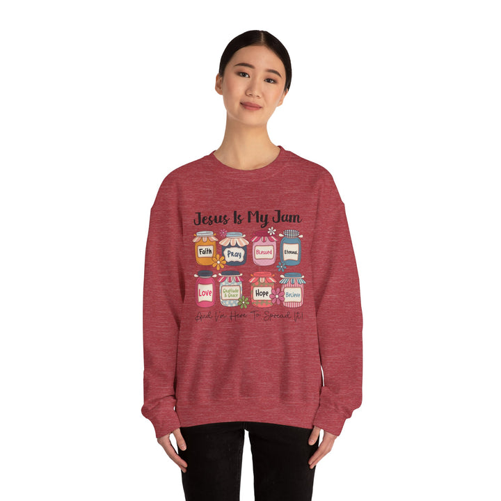 Jesus Is My Jam Sweatshirt, Unisex Crewneck, Comfort Wear, Christian Apparel, Perfect Gift for Faith Celebrations, Everyday Casual