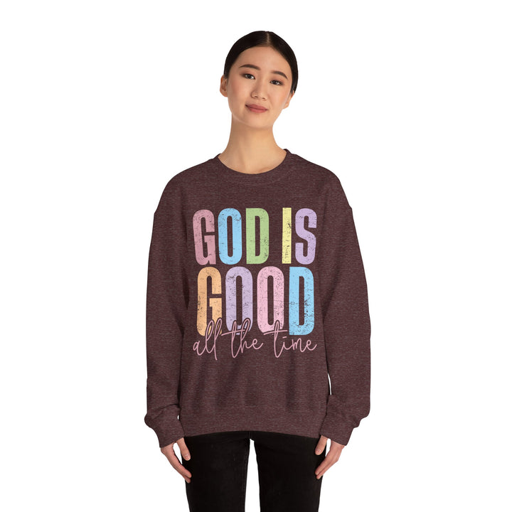 Inspirational God is Good Sweatshirt, Religious Crewneck, Faith-Based Apparel, Comfortable Casual Wear, Church Gift, Positive Vibes
