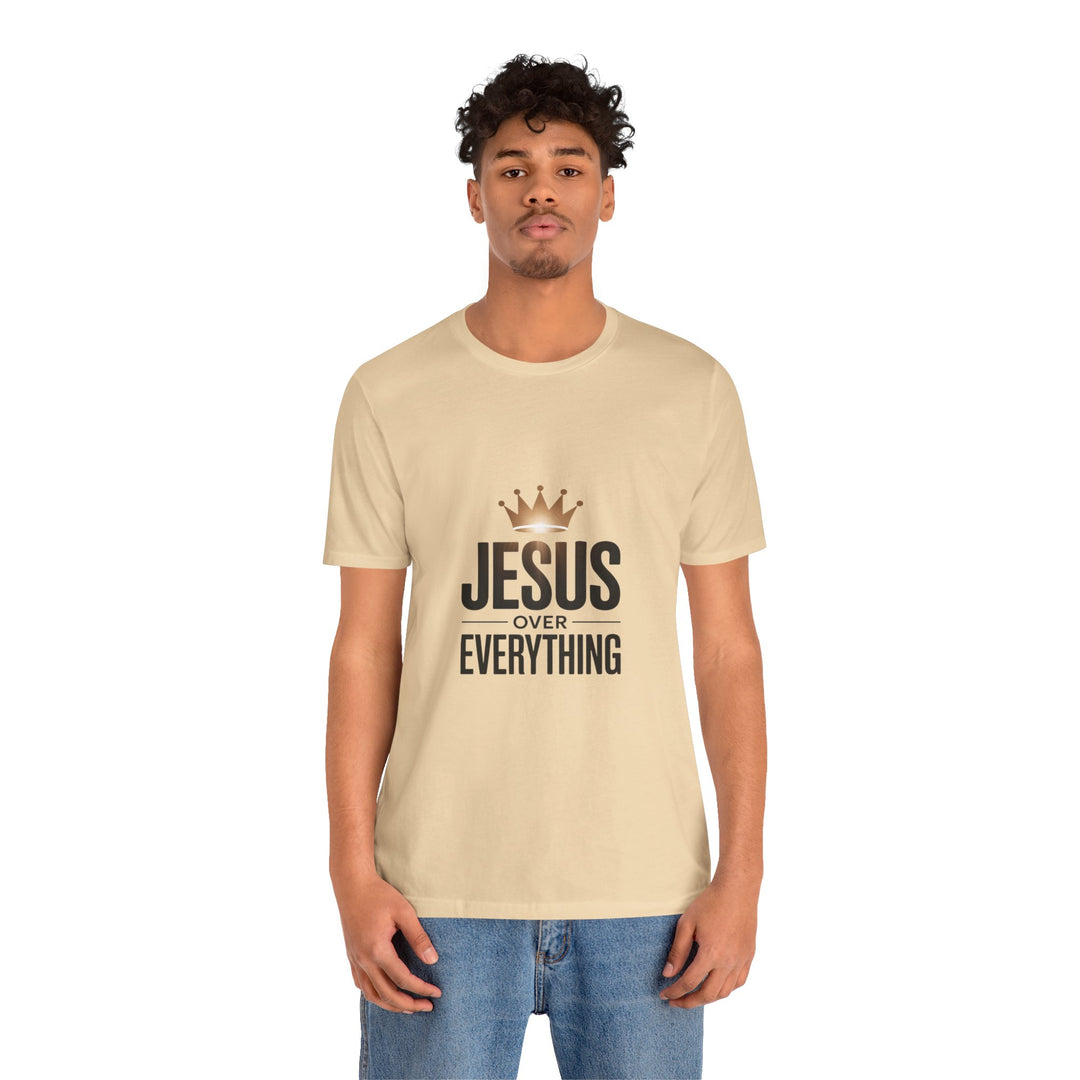 Jesus Over Everything – Christian Crown Graphic T-Shirt