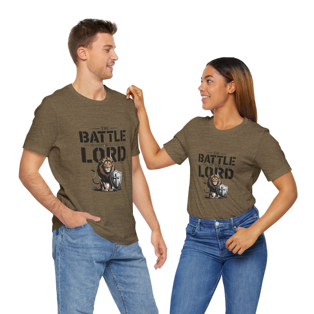 Faith-Inspired Short Sleeve Tee | The Battle Belongs to the Lord | Christian Apparel, Inspirational Shirt, Gift for Believers, [...]