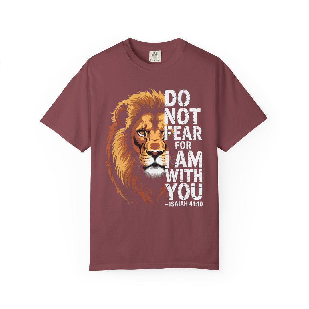 Christian Lion T-Shirt – Isaiah 41:10 Unisex Tee | Do Not Fear Scripture Apparel