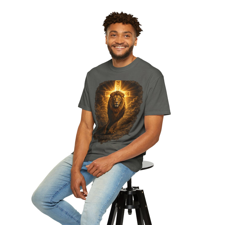 Lion of Judah Christian T-Shirt | Masculine Faith Graphic Tee | Jesus Lion Shirt