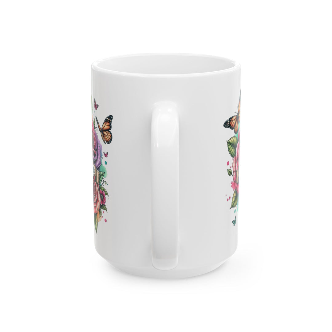 Inspirational Cross Ceramic Mug | 11oz & 15oz | Perfect Gift for Faith-Based Celebrations