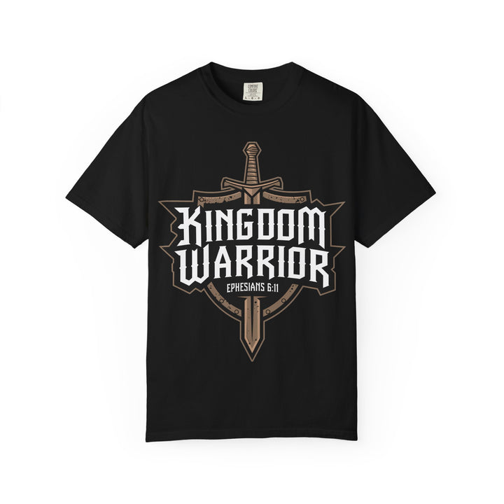 Kingdom Warrior T-Shirt – Christian Shield & Sword Design | Unisex Faith-Based Apparel