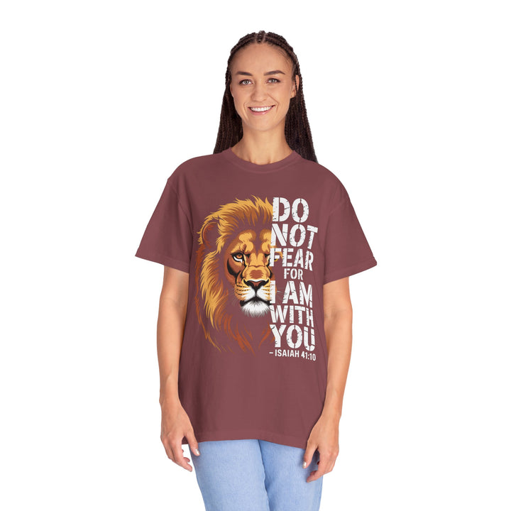 Christian Lion T-Shirt – Isaiah 41:10 Unisex Tee | Do Not Fear Scripture Apparel