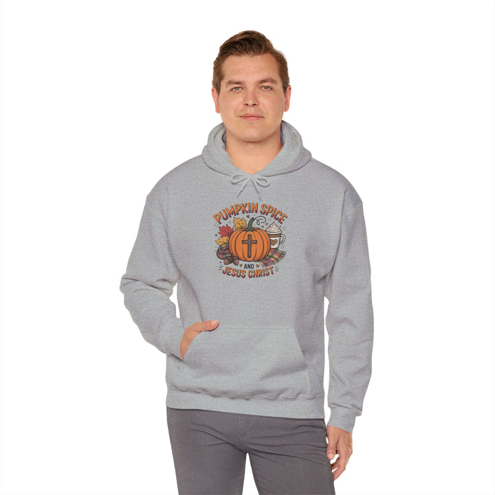 Fall Pumpkin Spice and Jesus Christ Hoodie Sweatshirt