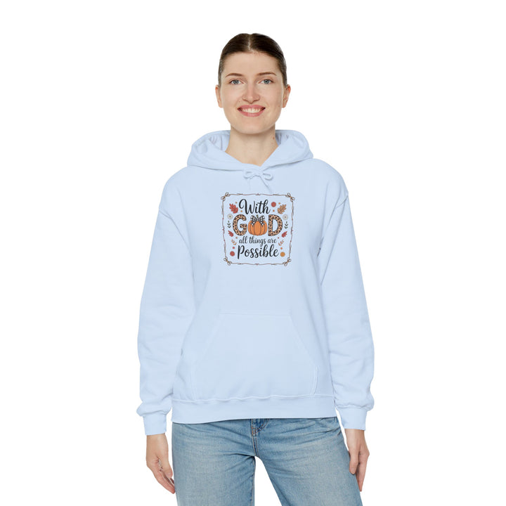 Christian Faith Leopard Print Hoodie - With God All Things Are Possible
