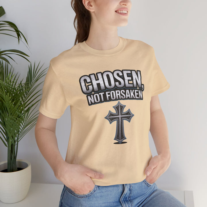 Unisex Inspirational Christian Tee - Chosen Not Forsaken, Faith-Based Shirt, Religious Apparel, Gift for Believers, Unique Faith T-Shirt