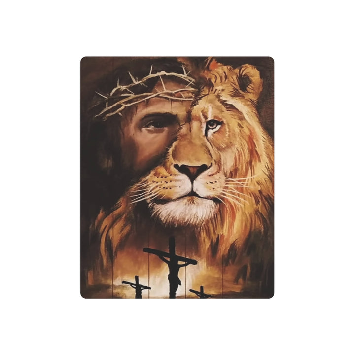 "Lion of Judah - Crown of Thorns" - Triumph & Sacrifice Metal Wall Art