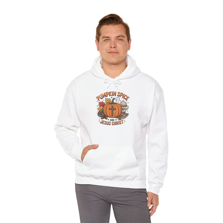 Fall Pumpkin Spice and Jesus Christ Hoodie Sweatshirt