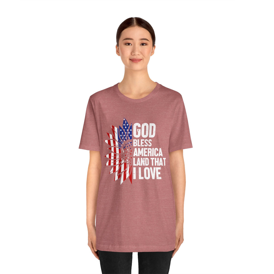 Patriotic T-Shirt, God Bless America Tee, Unisex Short Sleeve Shirt, Independence Day Gift, USA Pride Apparel, Americana Clothing