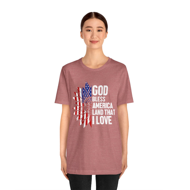 Patriotic T-Shirt, God Bless America Tee, Unisex Short Sleeve Shirt, Independence Day Gift, USA Pride Apparel, Americana Clothing