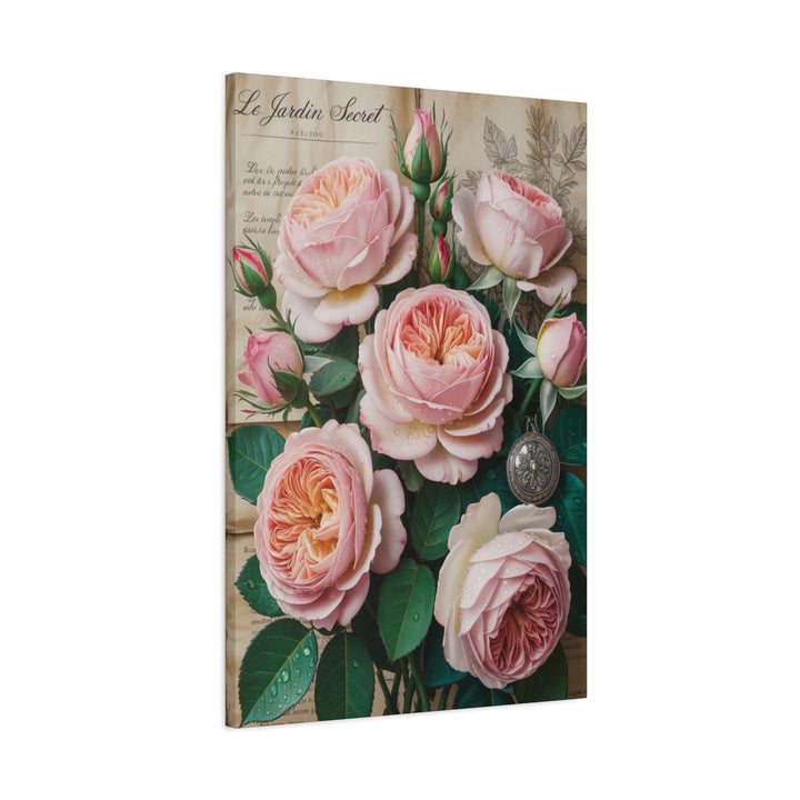 Canvas Wall Art - Grace in Bloom Vintage Style Roses