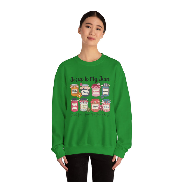 Jesus Is My Jam Sweatshirt, Unisex Crewneck, Comfort Wear, Christian Apparel, Perfect Gift for Faith Celebrations, Everyday Casual