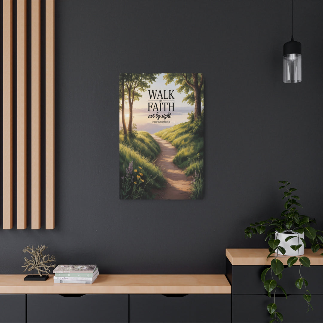 "Walk by Faith, Not by Sight" - Spiritual Journey Metal Wall Art