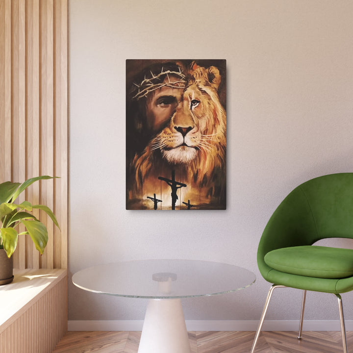 "Lion of Judah - Crown of Thorns" - Triumph & Sacrifice Metal Wall Art