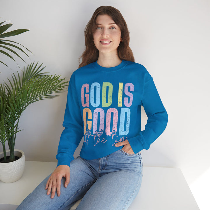 Inspirational God is Good Sweatshirt, Religious Crewneck, Faith-Based Apparel, Comfortable Casual Wear, Church Gift, Positive Vibes
