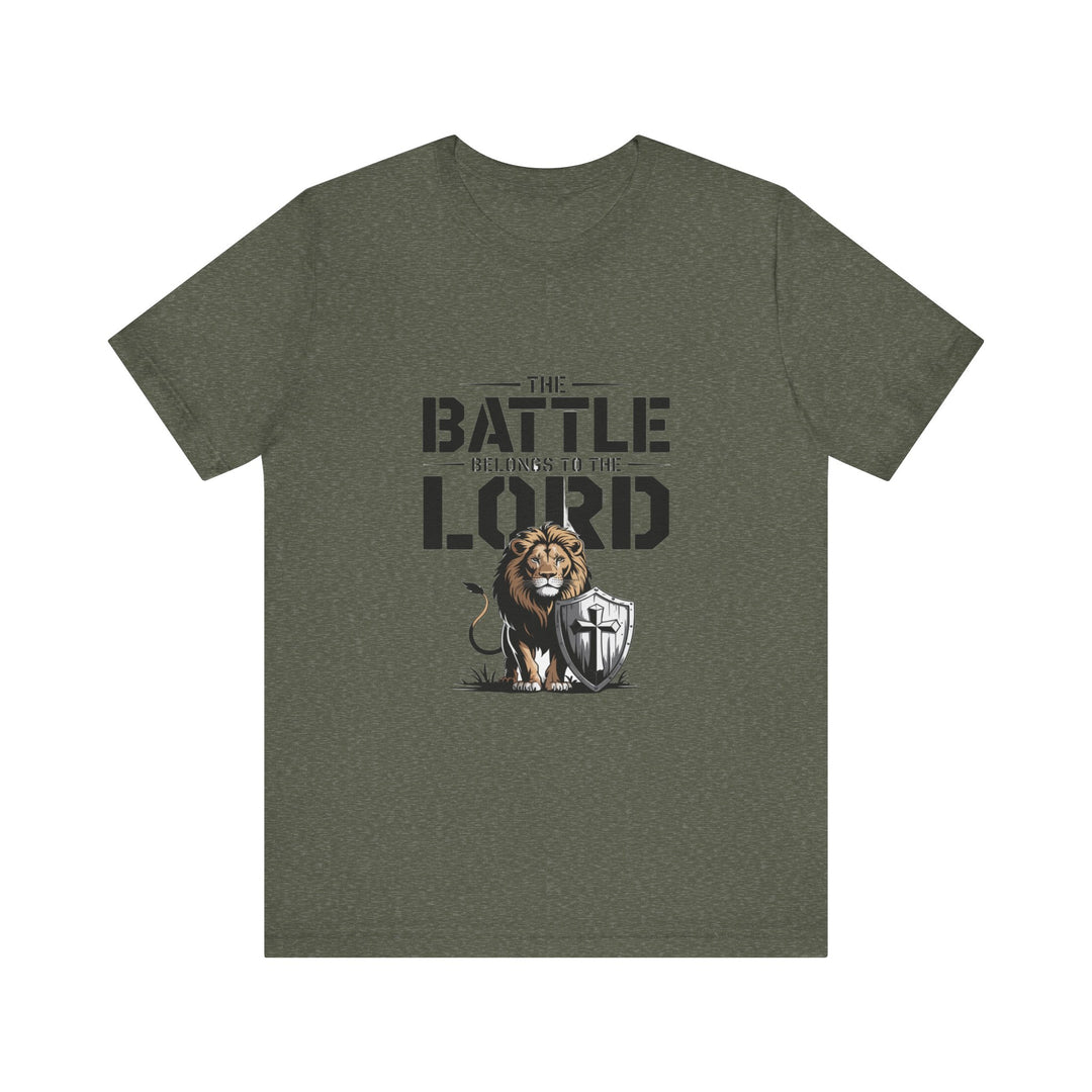 Faith-Inspired Short Sleeve Tee | The Battle Belongs to the Lord | Christian Apparel, Inspirational Shirt, Gift for Believers, [...]