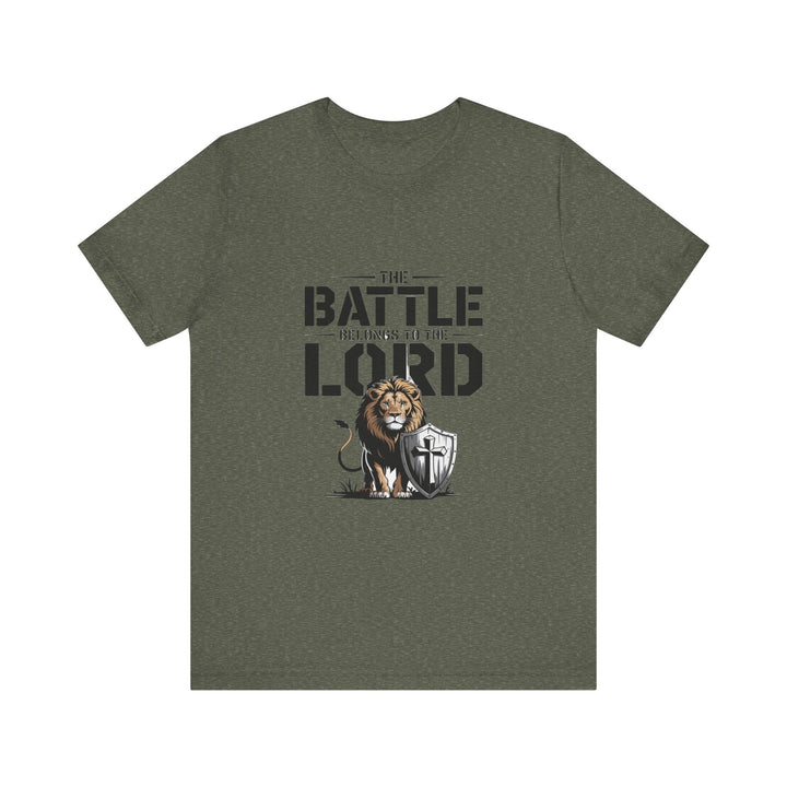 Faith-Inspired Short Sleeve Tee | The Battle Belongs to the Lord | Christian Apparel, Inspirational Shirt, Gift for Believers, [...]