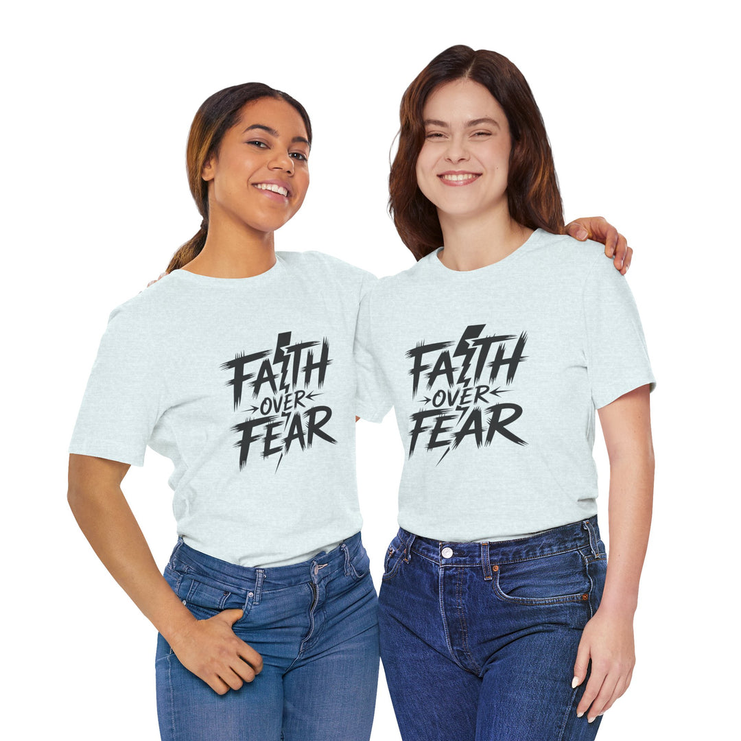 Faith Over Fear – Bold Christian Lightning Shirt
