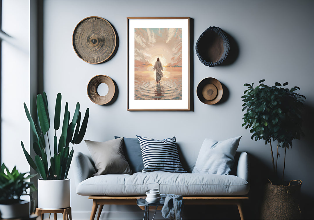 Jesus Walks on Water – Inspirational Christian Art Print