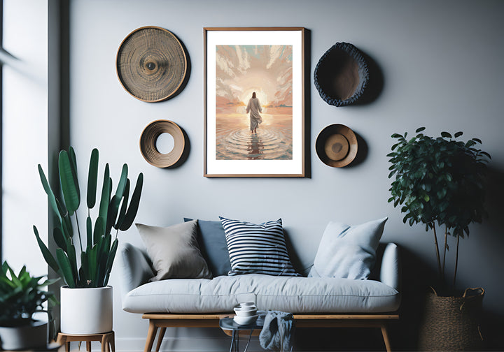 Jesus Walks on Water – Inspirational Christian Art Print