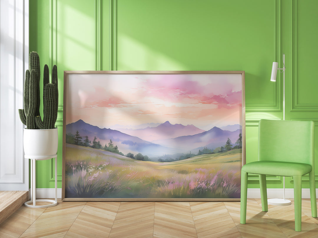 Eyes to the Hills – Watercolor Landscape Print Inspired by Psalm 121