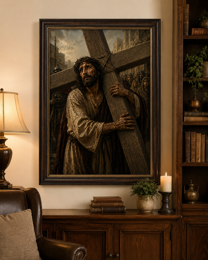 He Bore Our Griefs | Christian Digital Wall Art Download