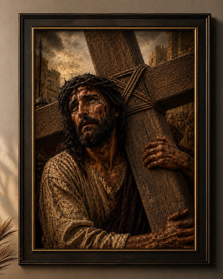 He Bore Our Griefs | Christian Digital Wall Art Download