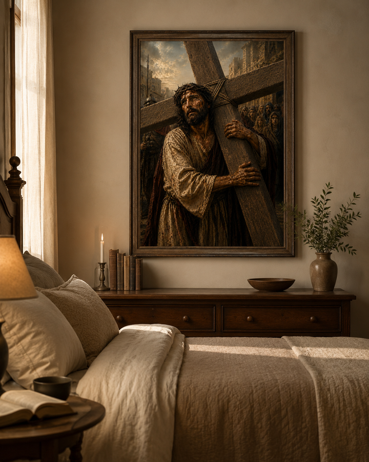 He Bore Our Griefs | Christian Digital Wall Art Download