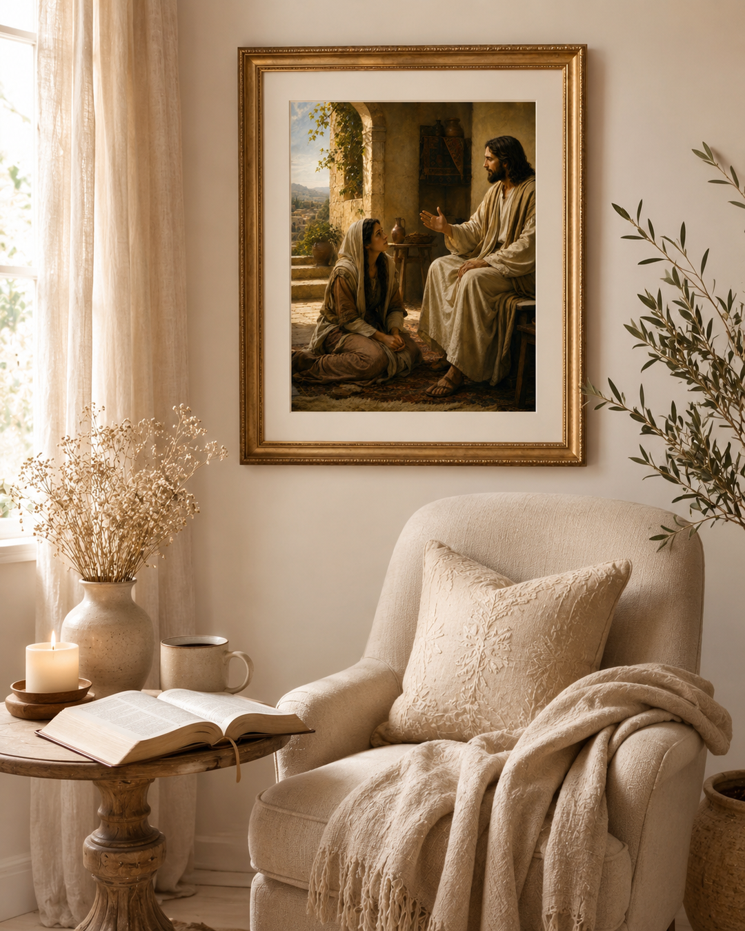At His Feet — Christian Fine Art Print