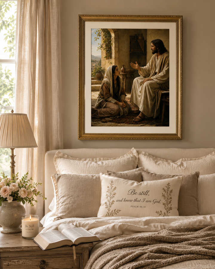 At His Feet — Christian Fine Art Print