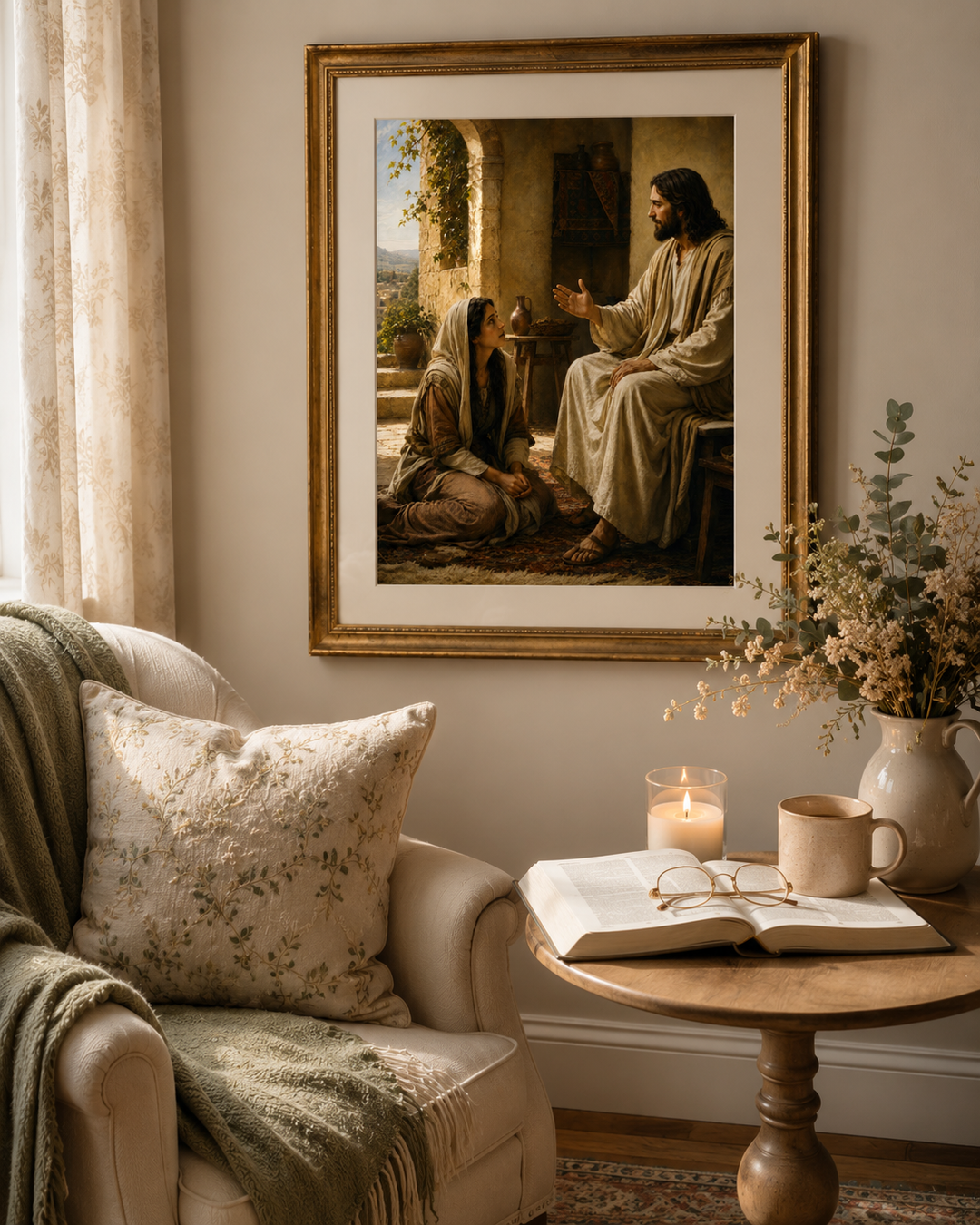 At His Feet — Christian Fine Art Print
