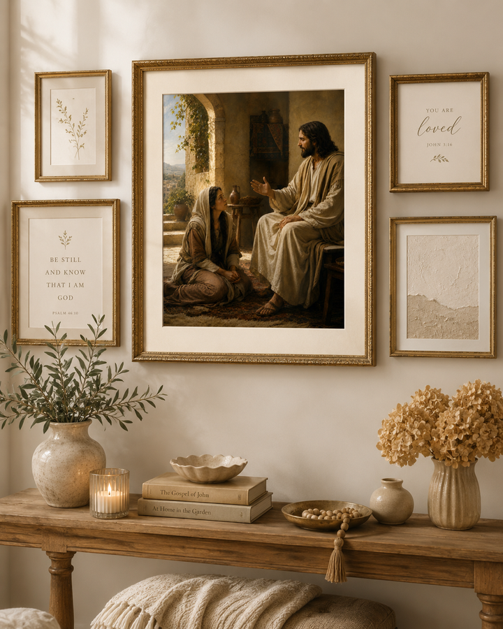 At His Feet — Christian Fine Art Print