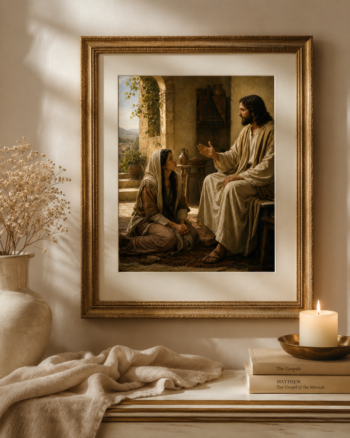 At His Feet — Christian Fine Art Print
