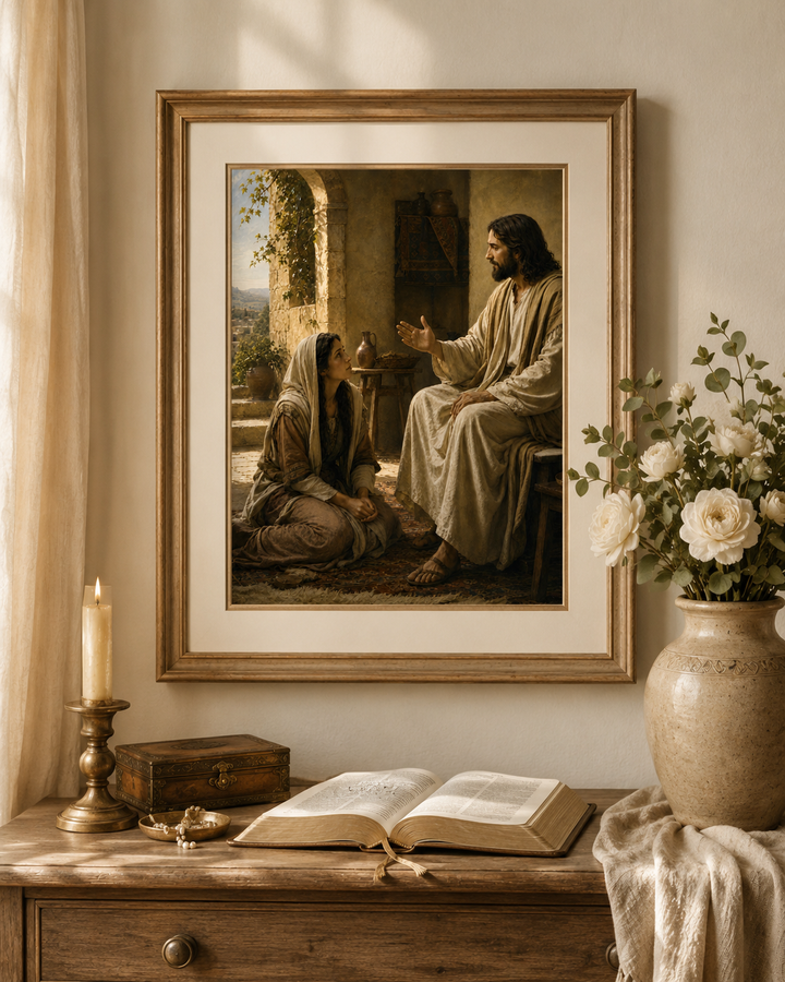 At His Feet — Christian Fine Art Print