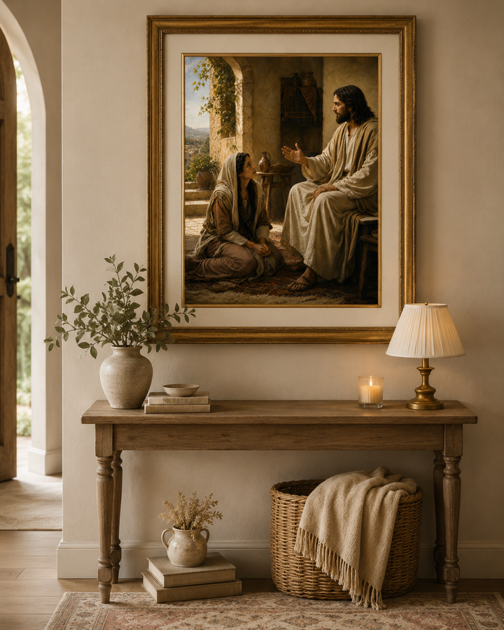 At His Feet — Christian Fine Art Print
