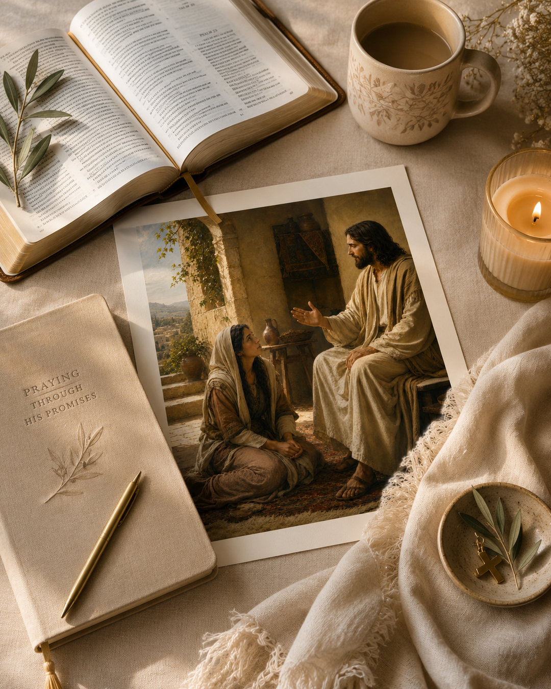 At His Feet — Christian Fine Art Print