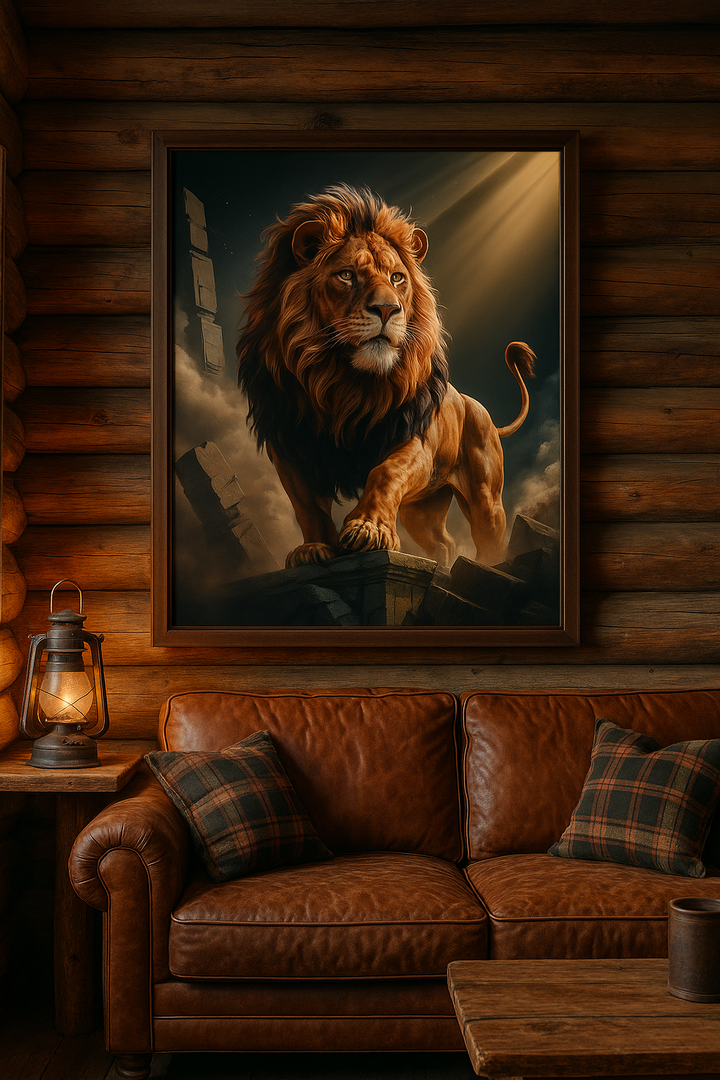 Bold as a Lion – Digital Christian Lion Print | Cool Dads Club Father's Day Art