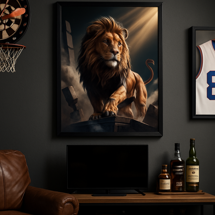 Bold as a Lion – Digital Christian Lion Print | Cool Dads Club Father's Day Art
