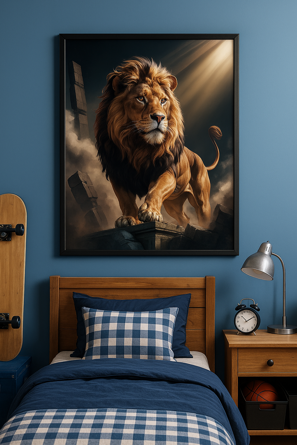 Bold as a Lion – Digital Christian Lion Print | Cool Dads Club Father's Day Art