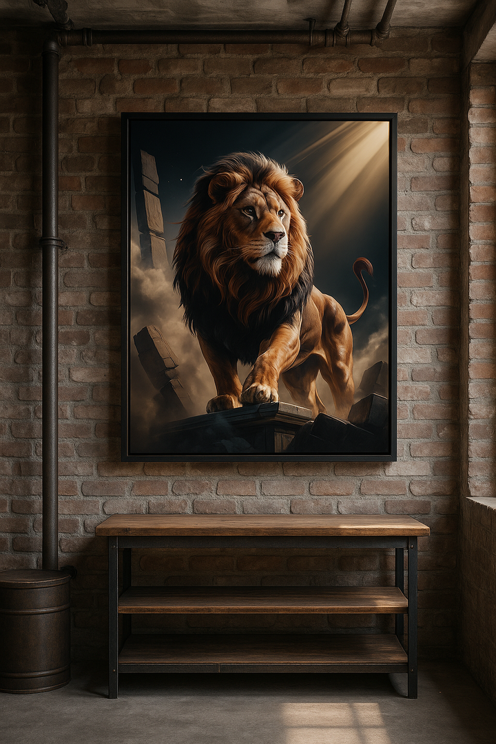 Bold as a Lion – Digital Christian Lion Print | Cool Dads Club Father's Day Art