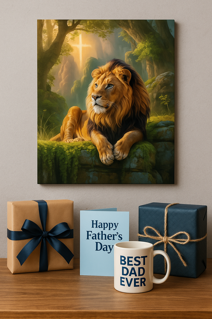 Do Not Fear – Digital Christian Lion Print | Cool Dads Club Father's Day Art