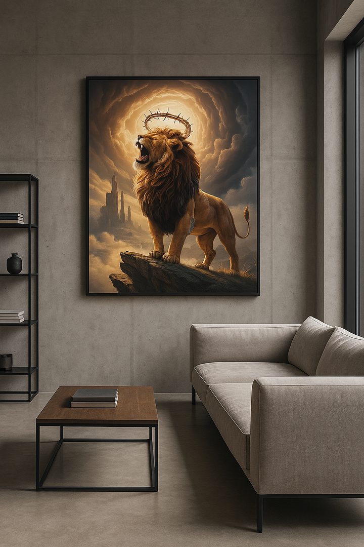 The Triumph of the Lion – Digital Christian Lion Print | Cool Dads Club Father's Day Art