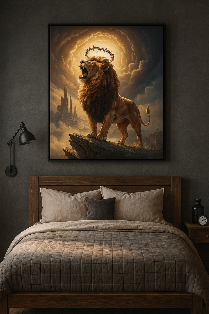 The Triumph of the Lion – Digital Christian Lion Print | Cool Dads Club Father's Day Art