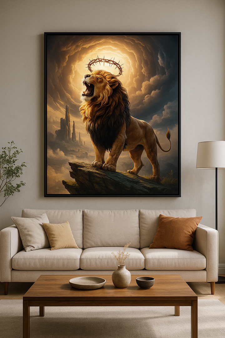 The Triumph of the Lion – Digital Christian Lion Print | Cool Dads Club Father's Day Art