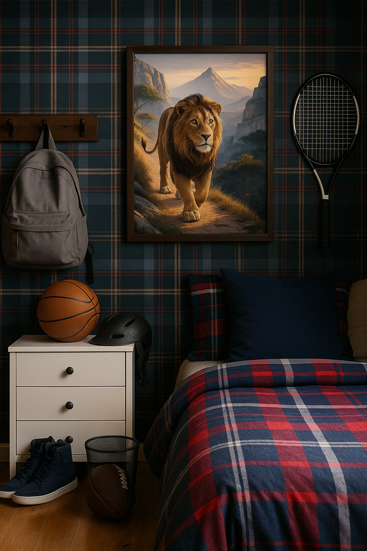 Walk by Faith – Digital Christian Lion Print | Cool Dads Club Father's Day Art