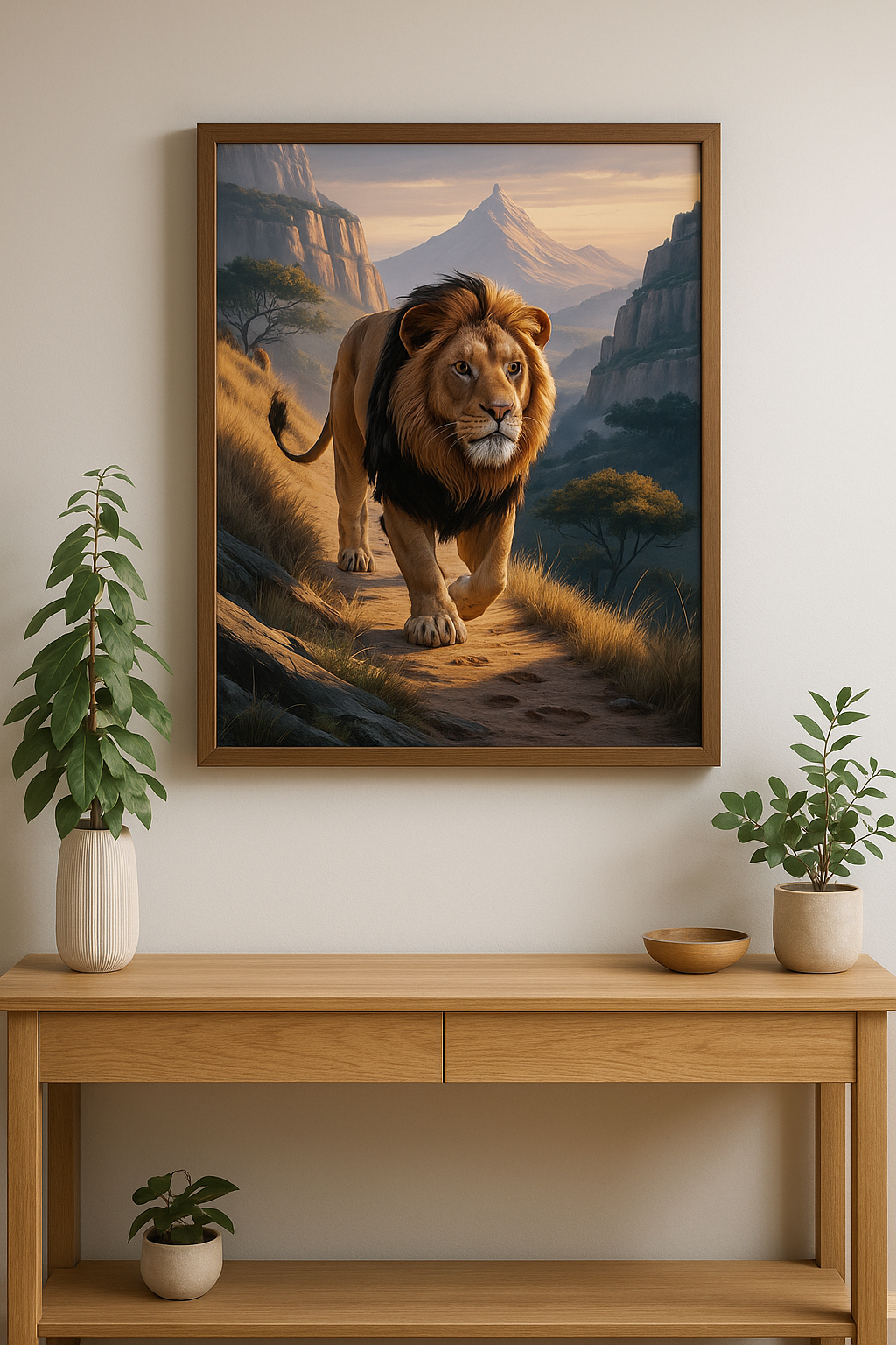 Walk by Faith – Digital Christian Lion Print | Cool Dads Club Father's Day Art